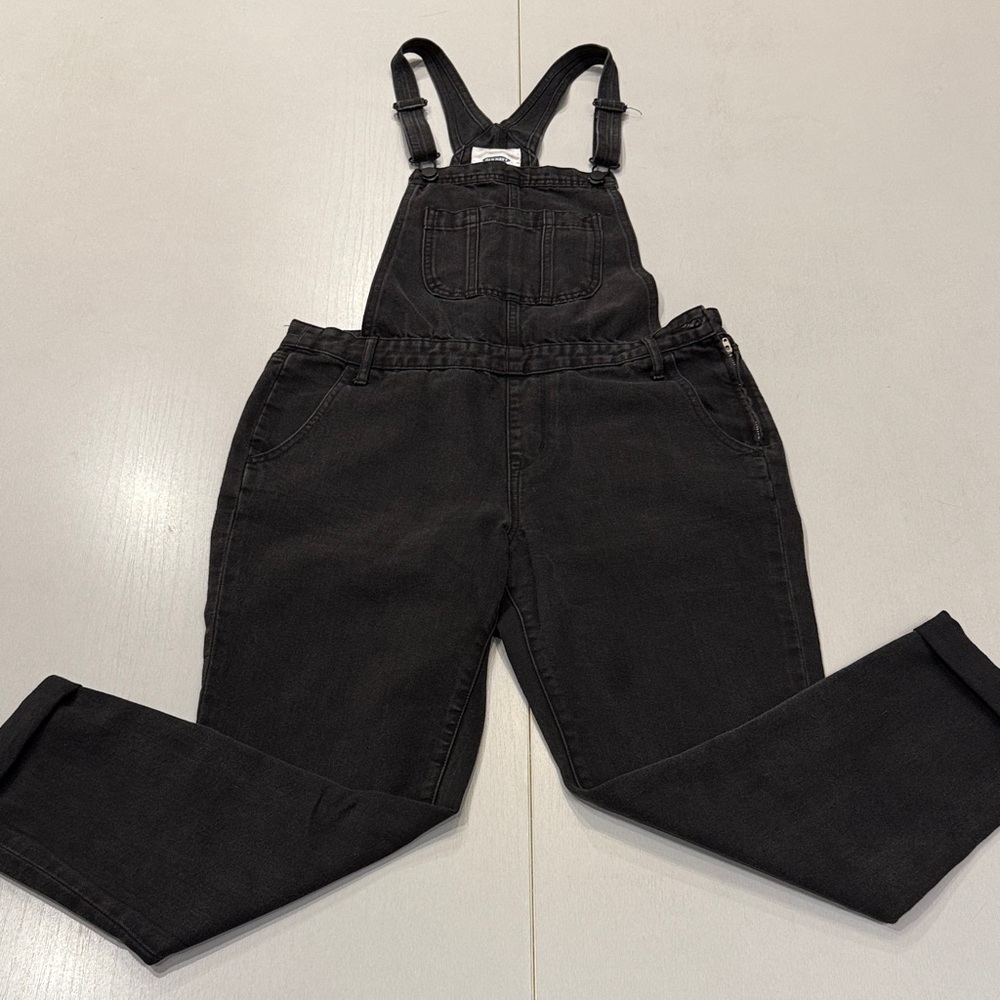 Old Navy Charcoal Denim Overalls